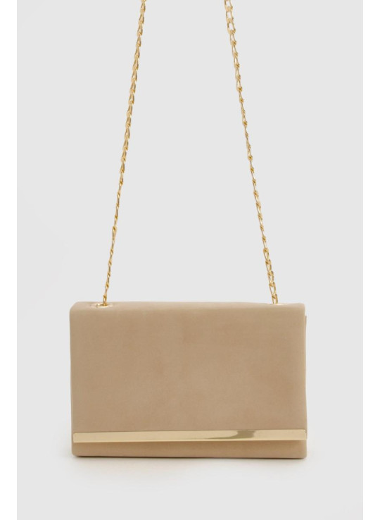 Структурована сумочка з замші та ланцюжок