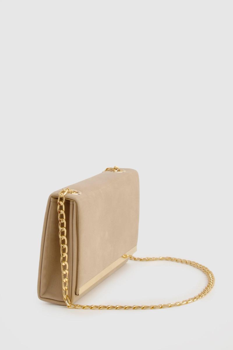 Структурована сумочка з замші та ланцюжок