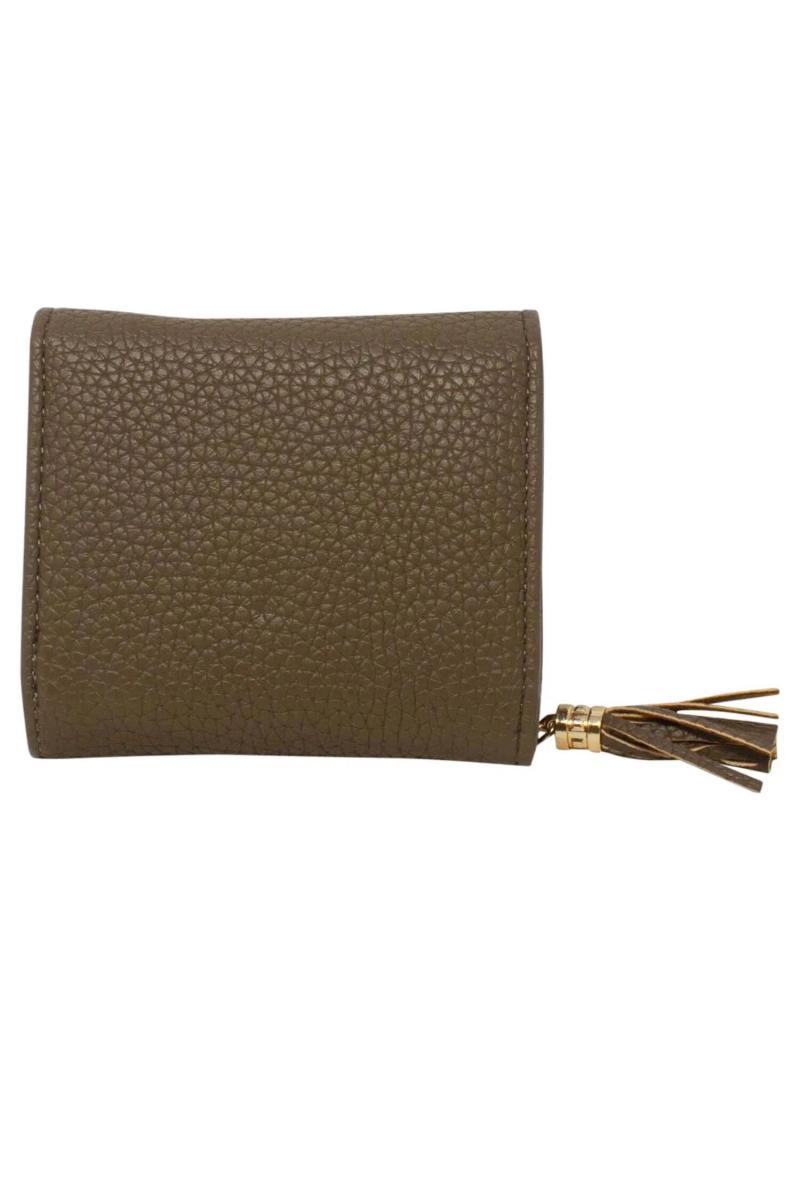 Бежевий гаманець з прикрасами-бджілками