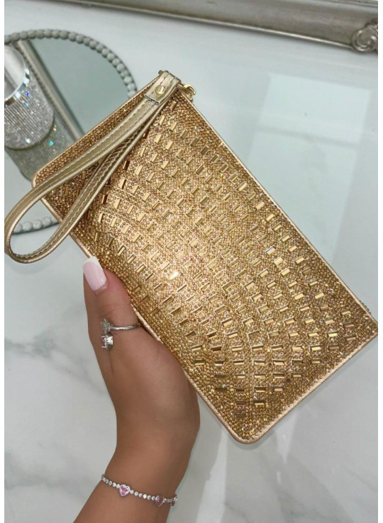 Гаманець-клатч із кришталевим диско-кулькою